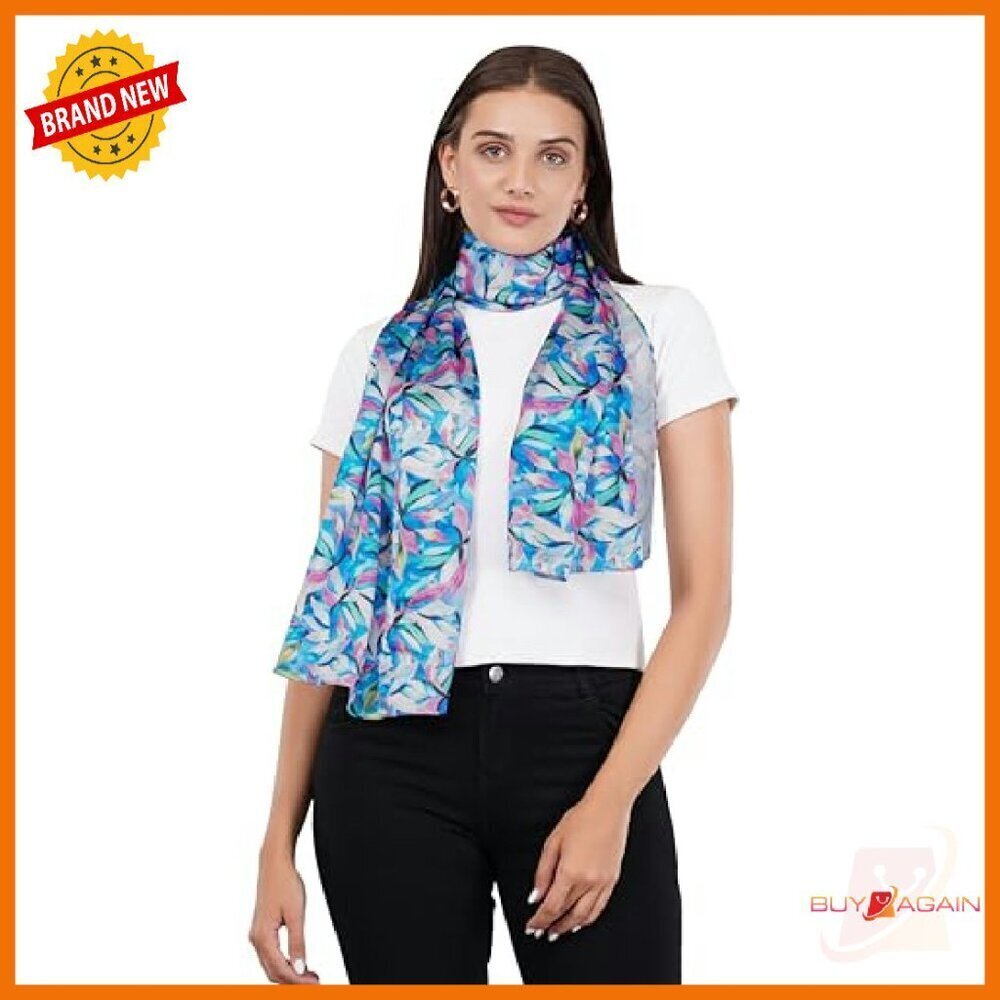 Premium Satin Silk Long Scarf 63x22 Lightweight Stole Headwrap Gift - Picture 2 of 8